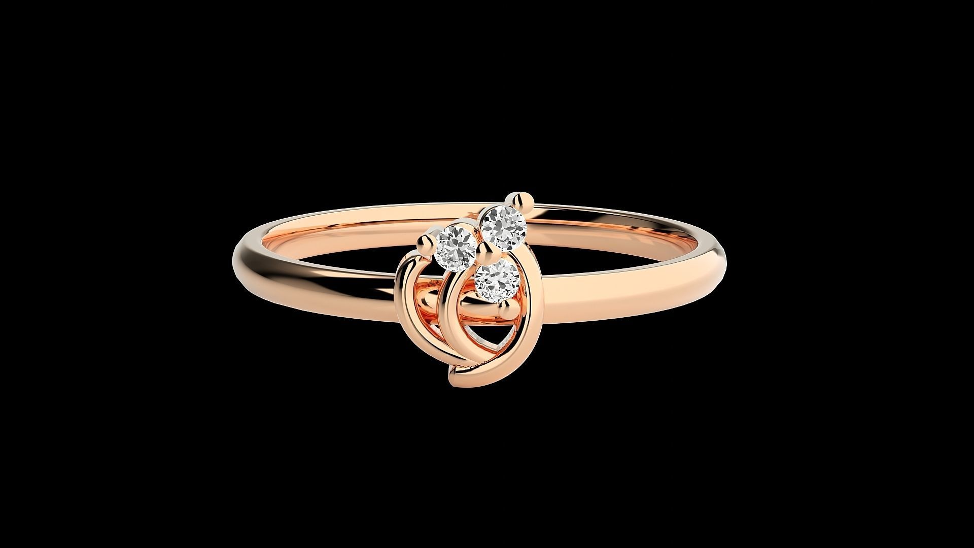 Ultra light wt minimalist Women Ring 3dm stl renders 3D print model_4