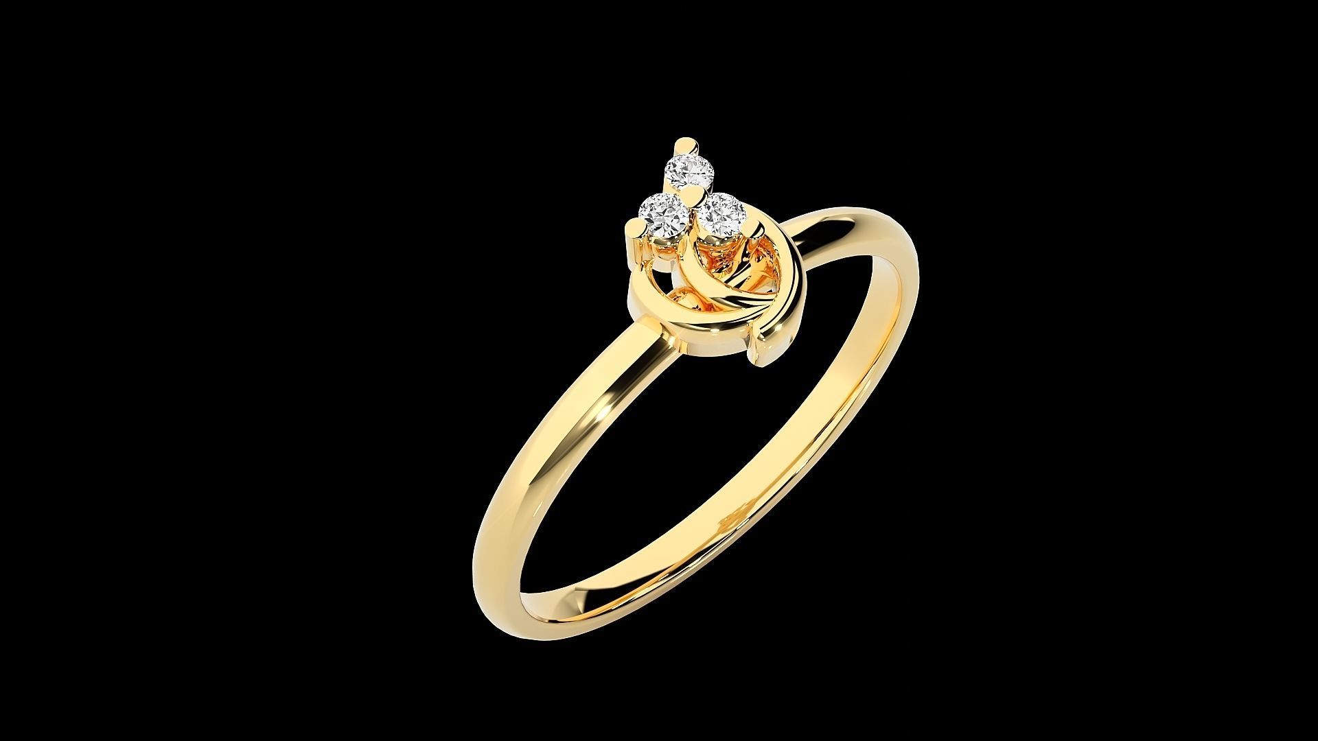 Ultra light wt minimalist Women Ring 3dm stl renders 3D print model_27