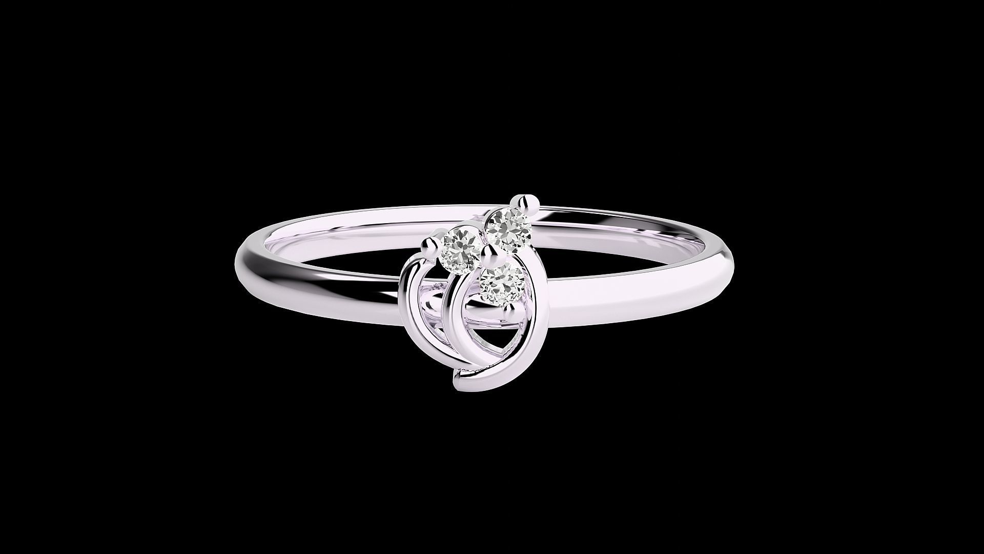 Ultra light wt minimalist Women Ring 3dm stl renders 3D print model_14