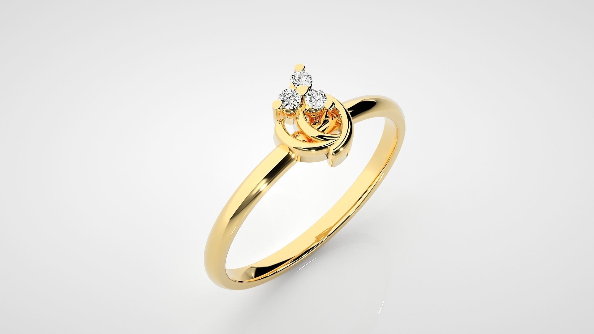 Ultra light wt minimalist Women Ring 3dm stl renders 3D print model_21