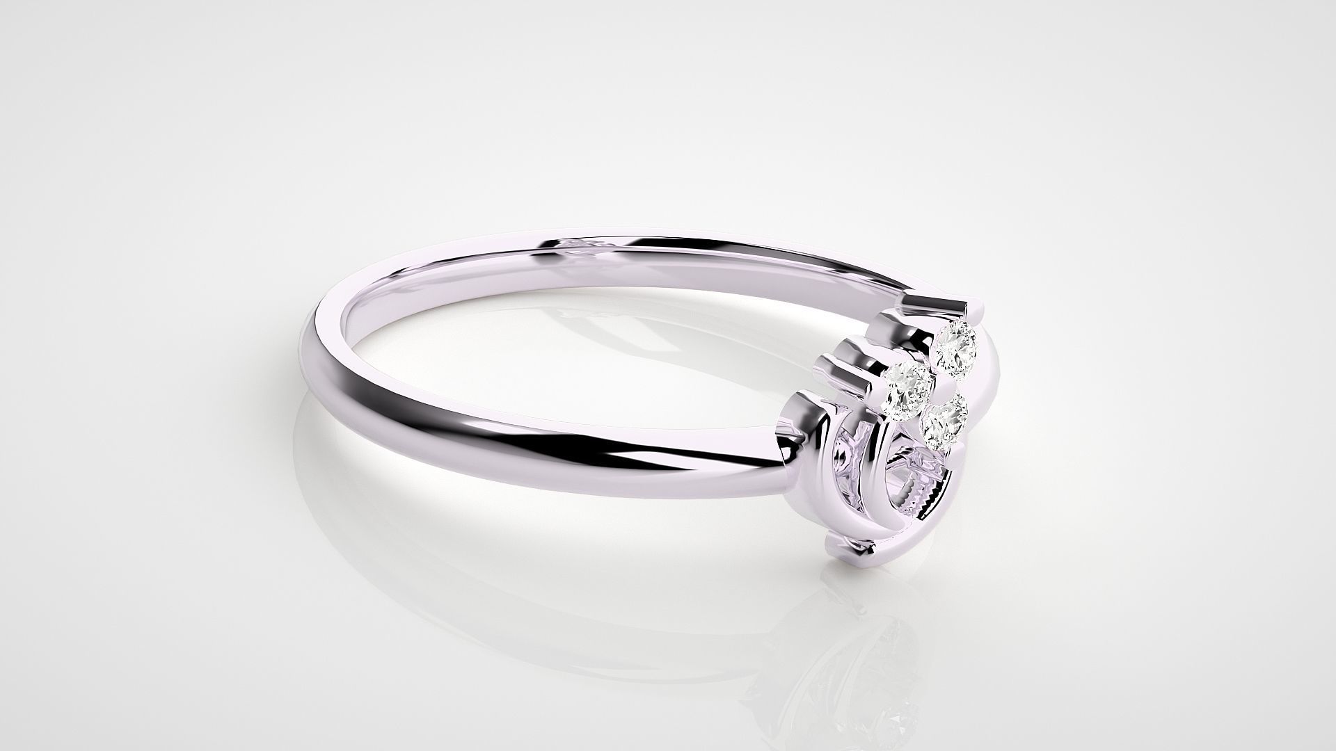 Ultra light wt minimalist Women Ring 3dm stl renders 3D print model_11