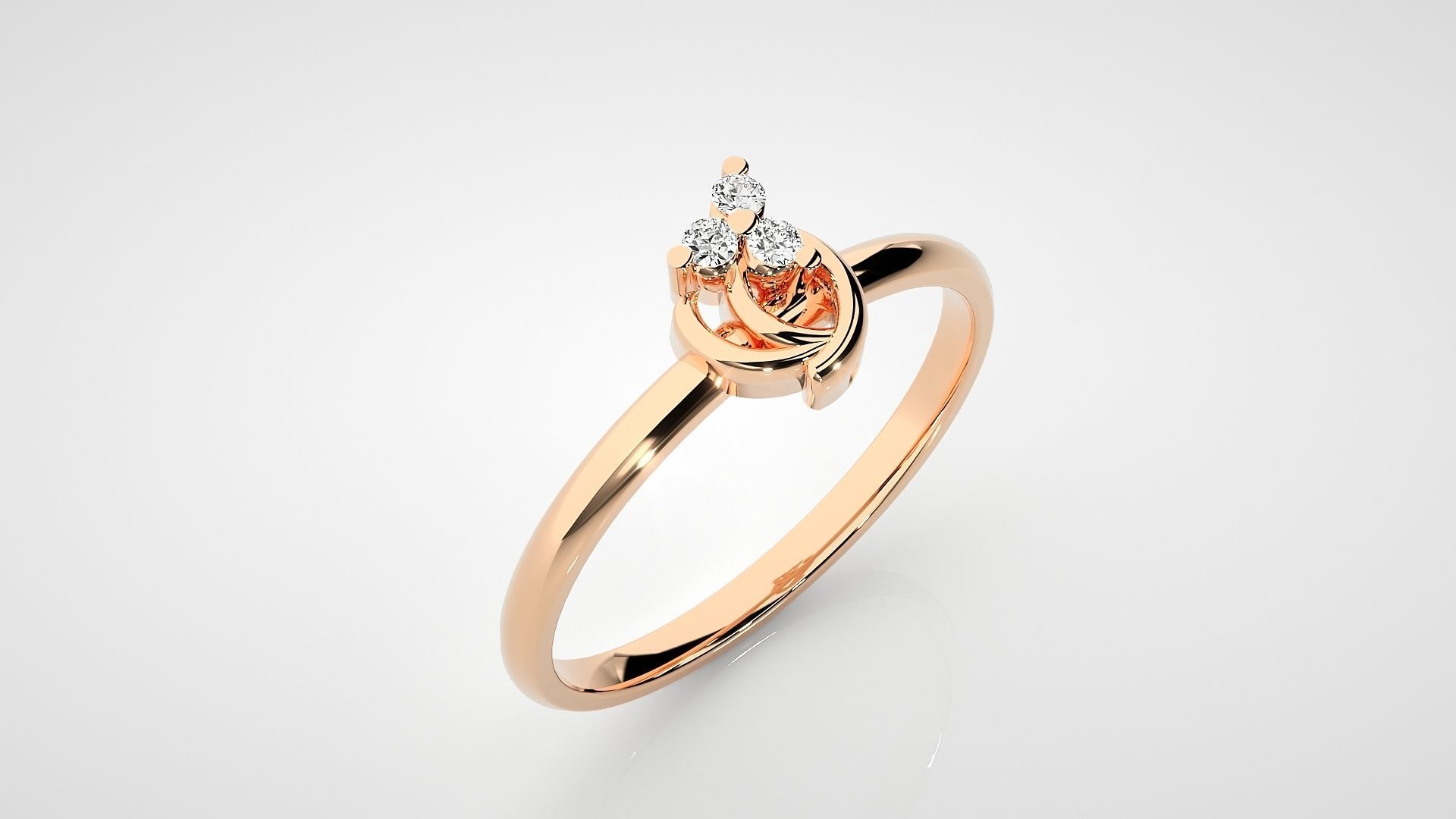 Ultra light wt minimalist Women Ring 3dm stl renders 3D print model_2