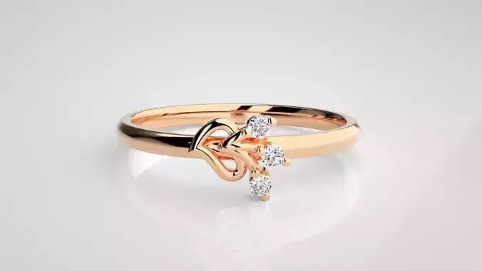 Ultra light wt minimalist Women Ring 3dm stl renders
