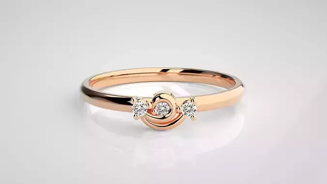 Ultra light wt minimalist Women Ring 3dm stl renders