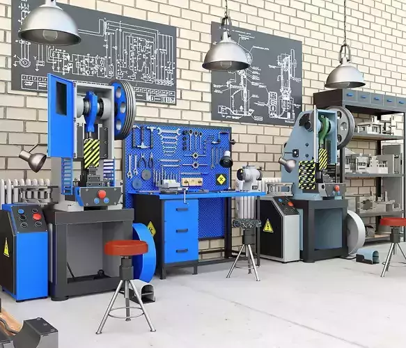 K2116 mechanical press - Collection for industrial interior two 3D model