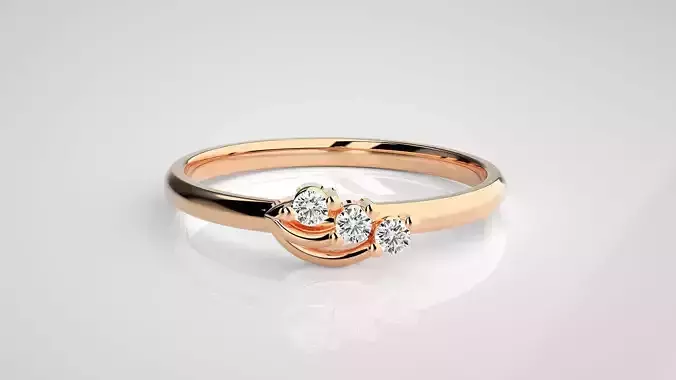 Ultra light wt minimalist Women Ring 3dm stl renders