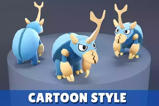 Cartoon Characters - Medium Pincerdeer Warrior