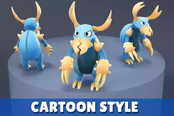 Cartoon Characters - Big Pincerdeer Warrior