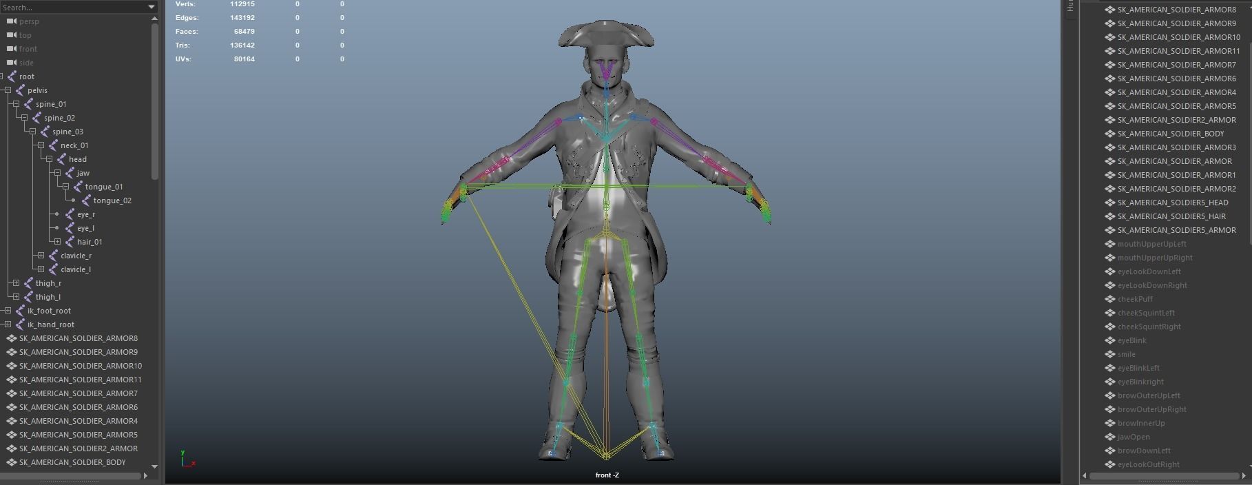 American soldier Low-poly 3D model_22