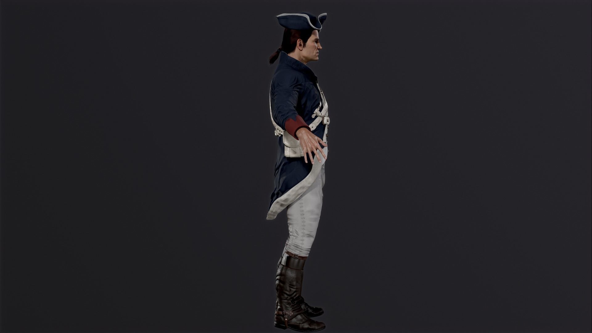 American soldier Low-poly 3D model_7