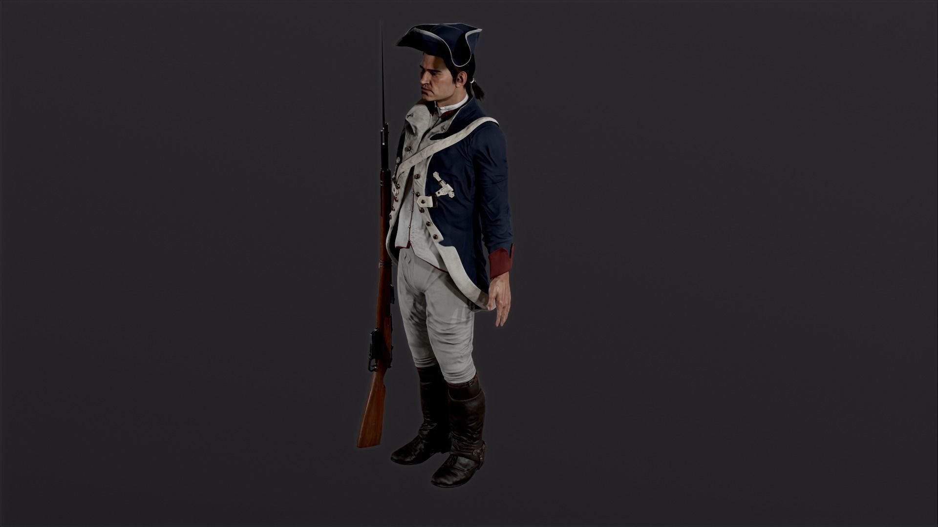 American soldier Low-poly 3D model_16