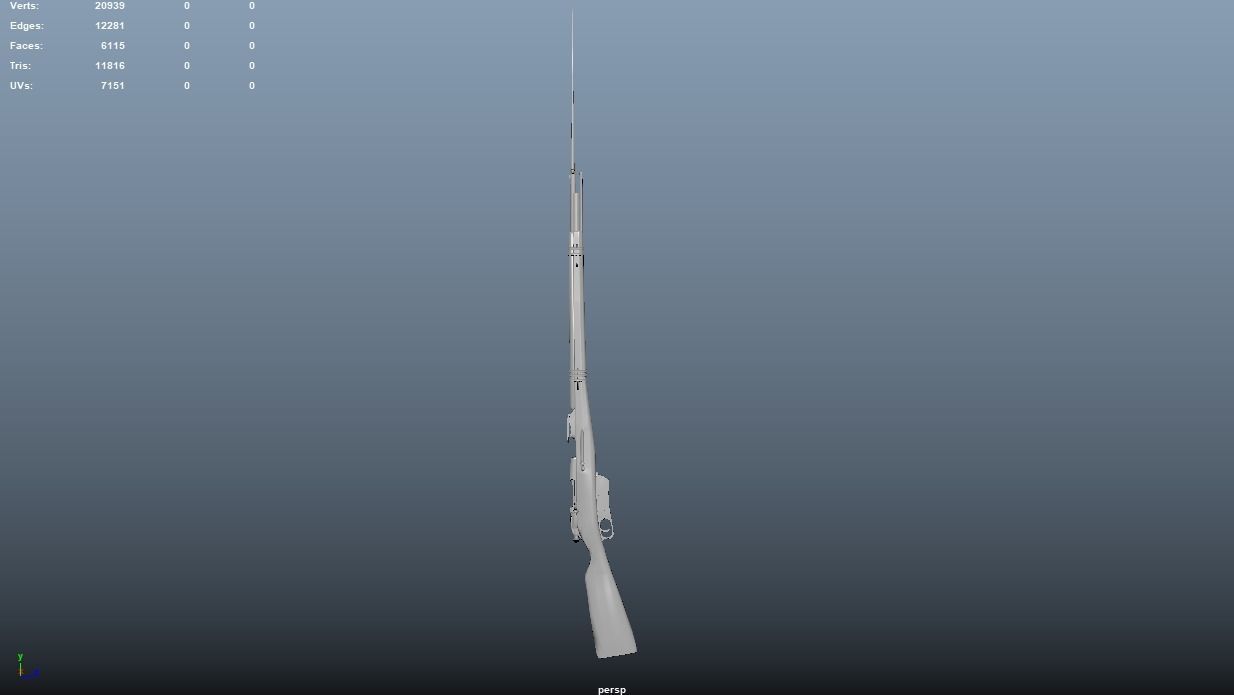 American soldier Low-poly 3D model_23