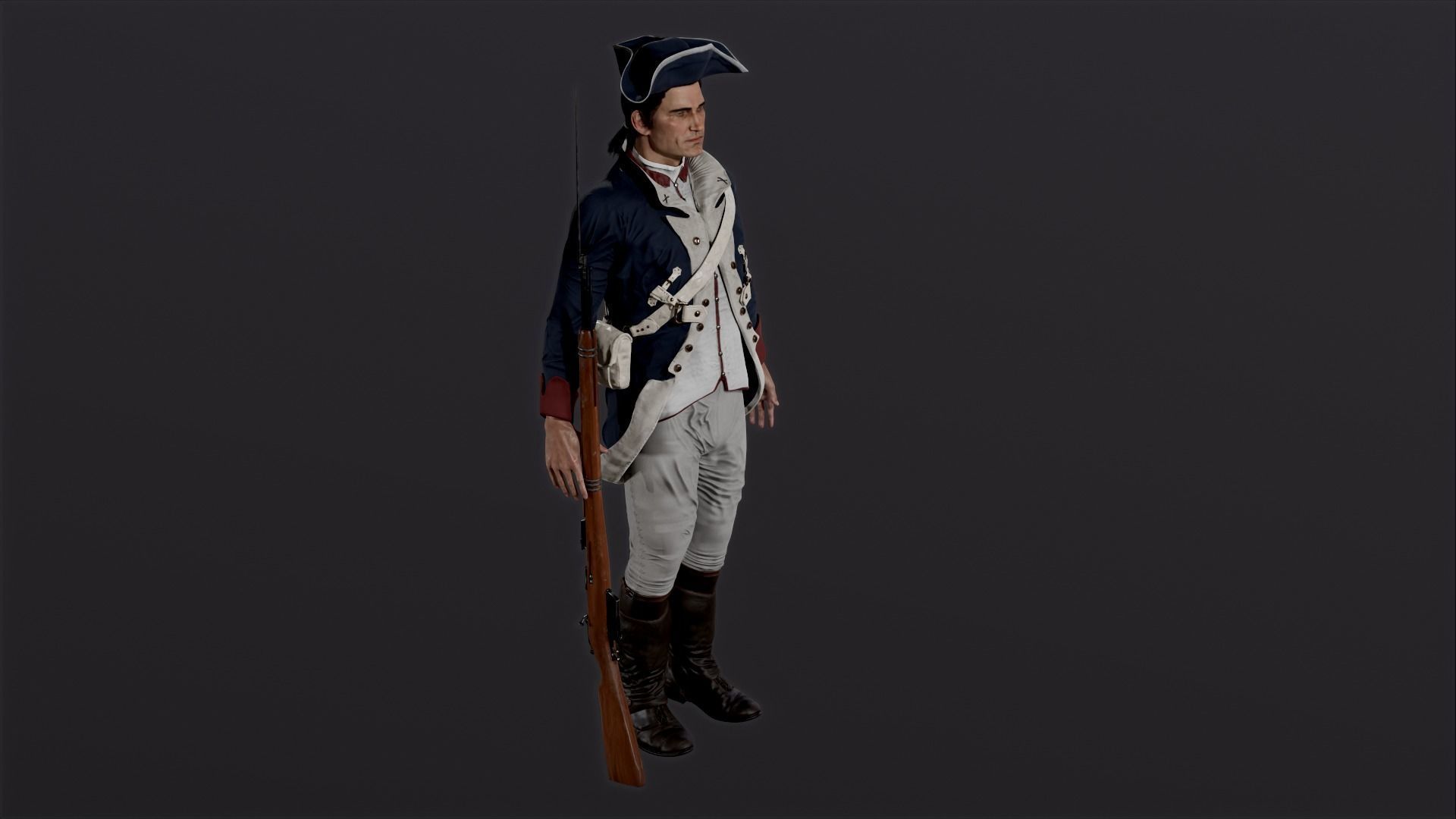 American soldier Low-poly 3D model_17