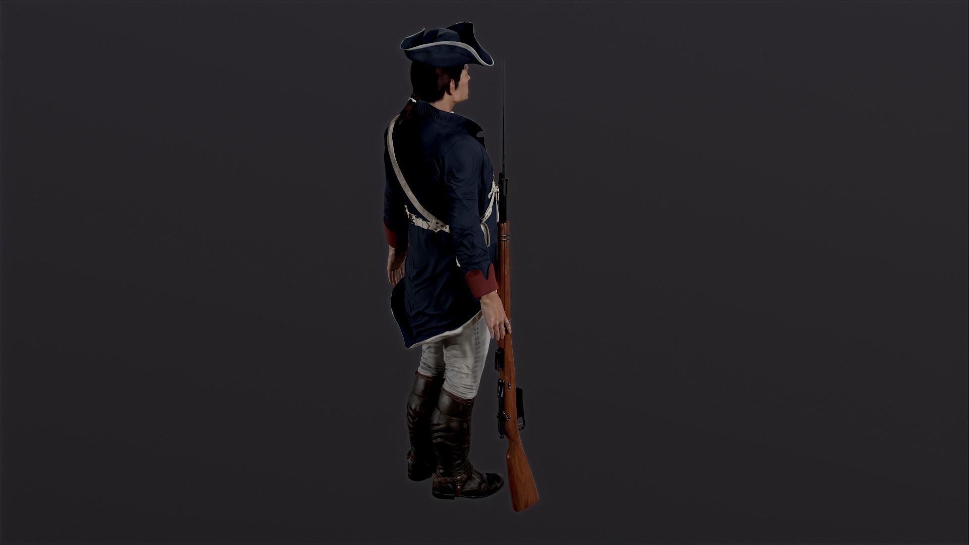 American soldier Low-poly 3D model_19