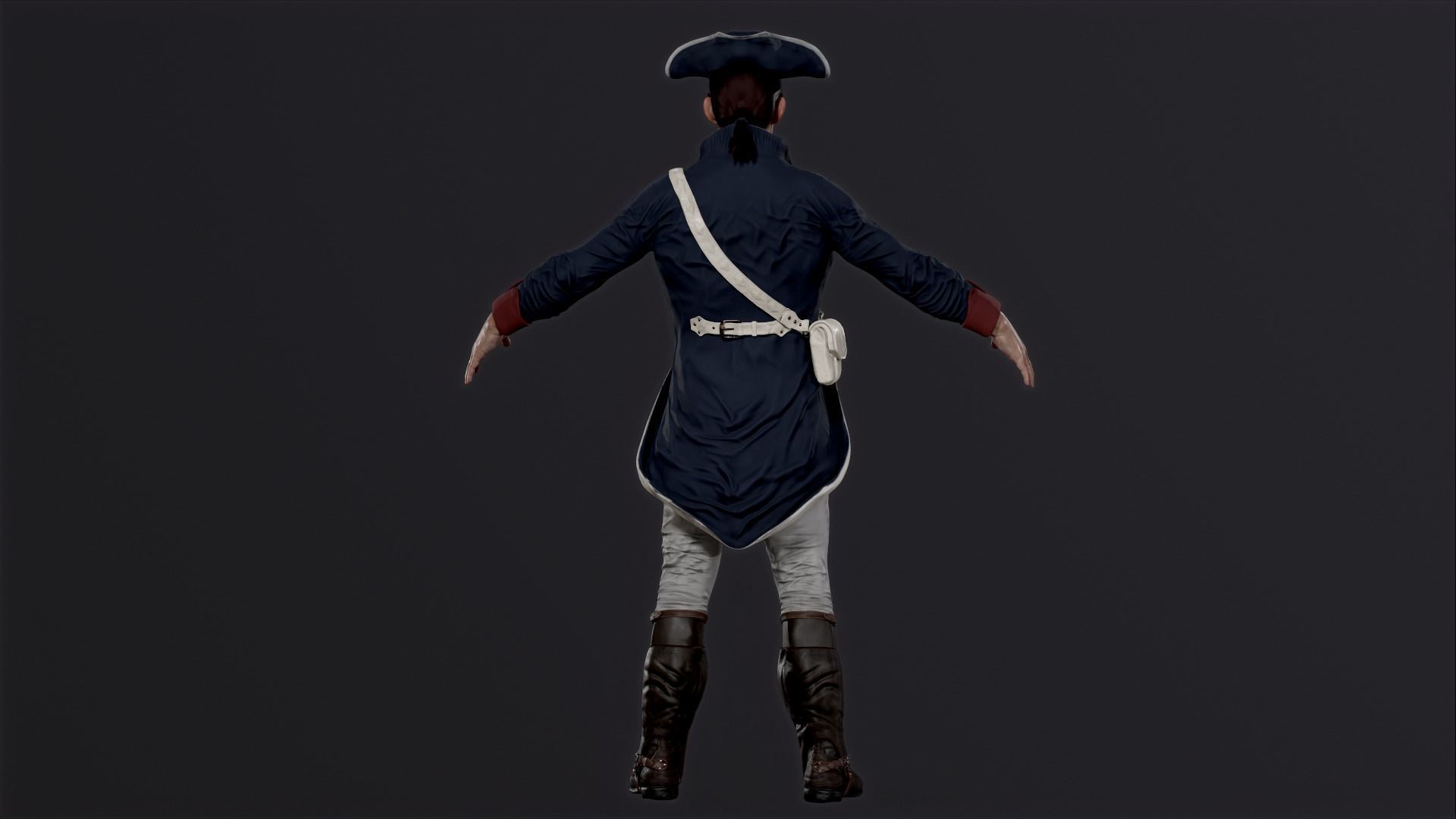 American soldier Low-poly 3D model_8