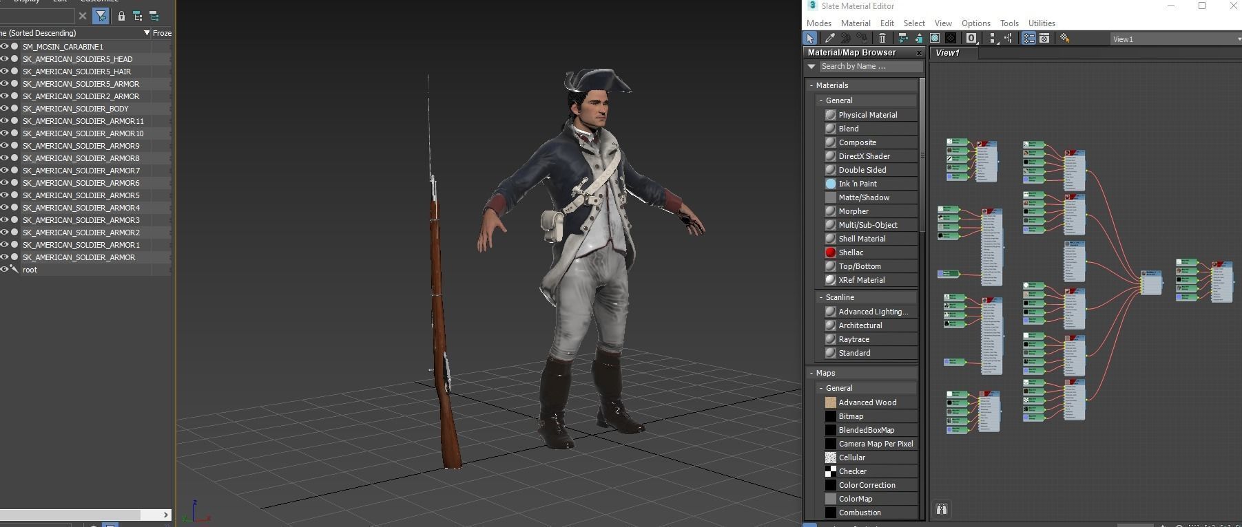 American soldier Low-poly 3D model_21