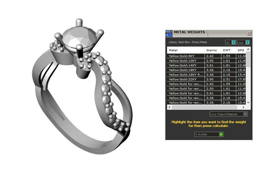 Solitaire ring 3D print model_7