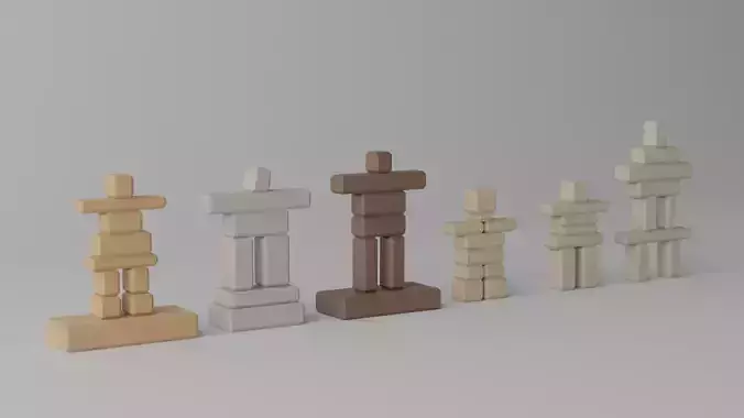 Cartoon Canadian Inukshuks Collection