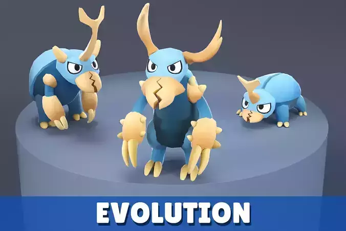 Cartoon Characters - Evolution Pincerdeer Warriors