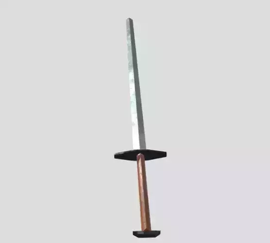 Simple Long Sword Free low-poly 3D model