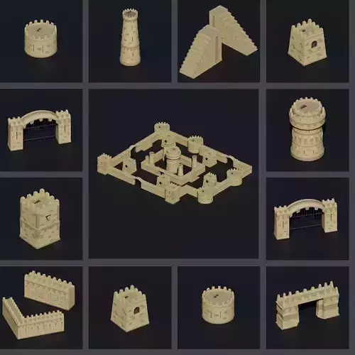 a set of Medieval castle