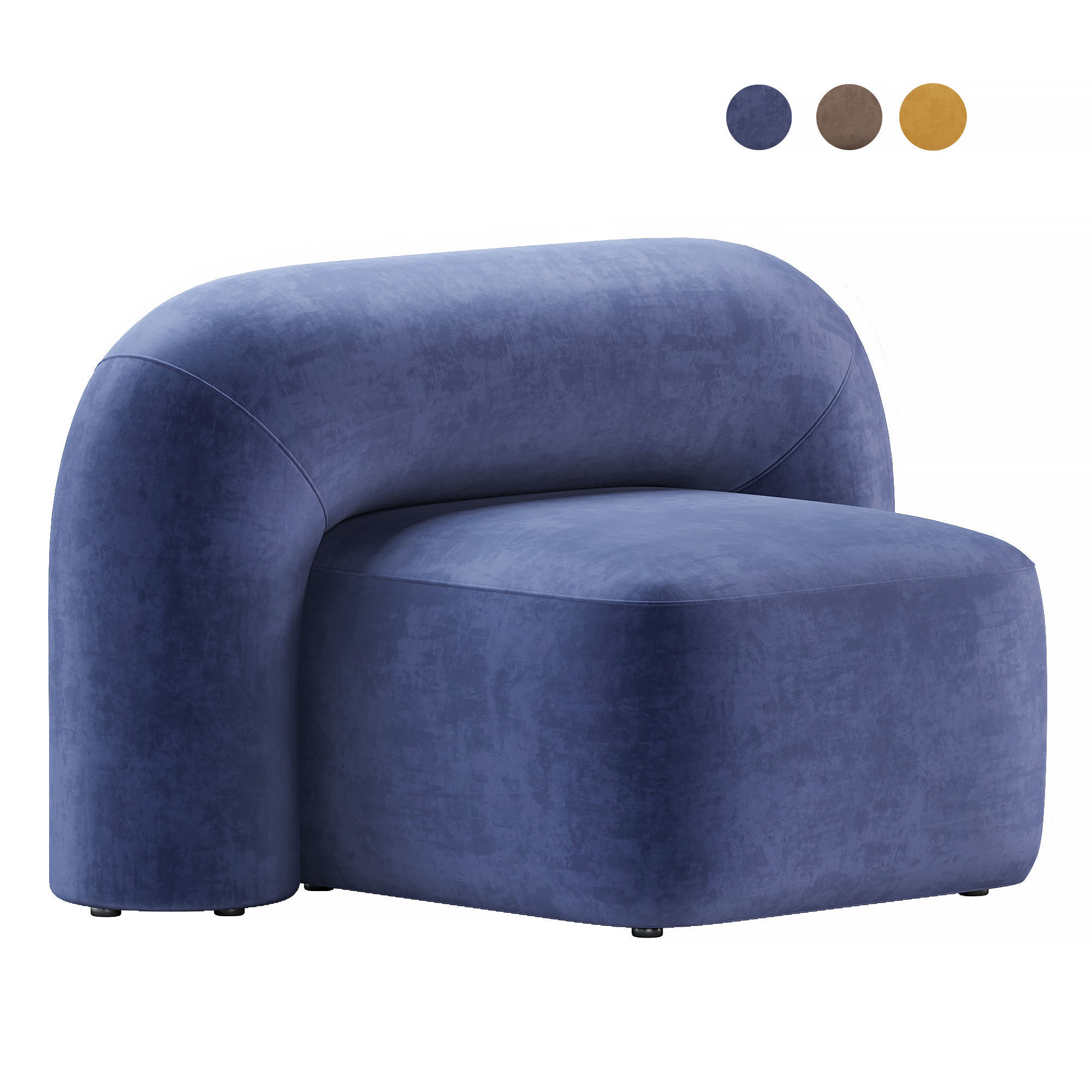 Artu Moss armchair 3D model_1