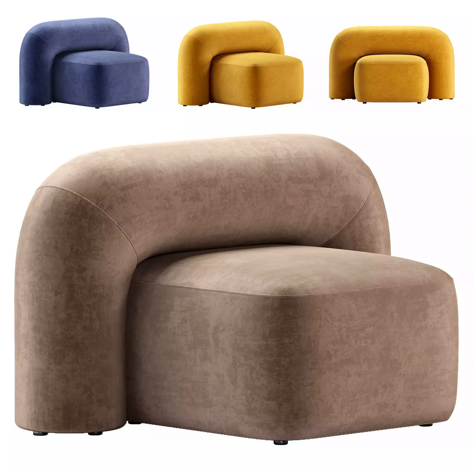 Artu Moss armchair 3D model_0