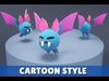 Cartoon Characters - Small Spiderbat Warrior Low-poly 3D model_1