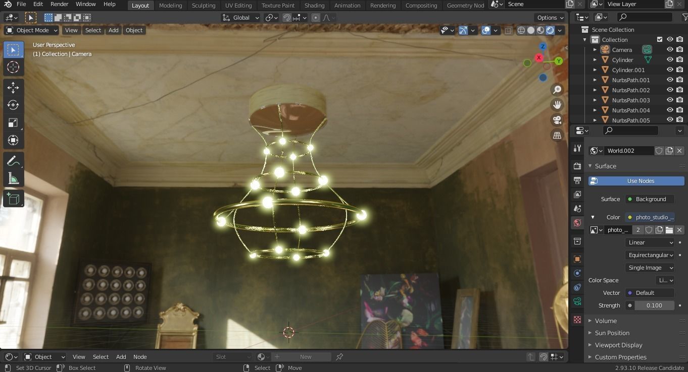 Interior 3d Glow Lights Model 3D model_2