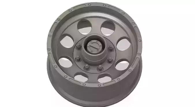 3d printable truck wheel with tire - Hi poly 3D print model