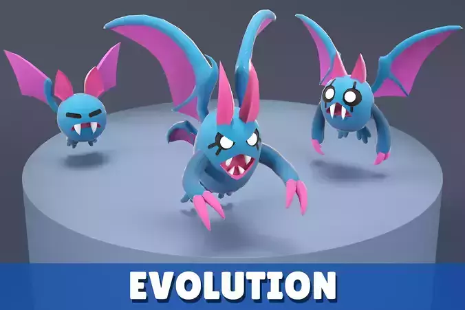 Cartoon Characters - Evolution Spiderbat Warriors