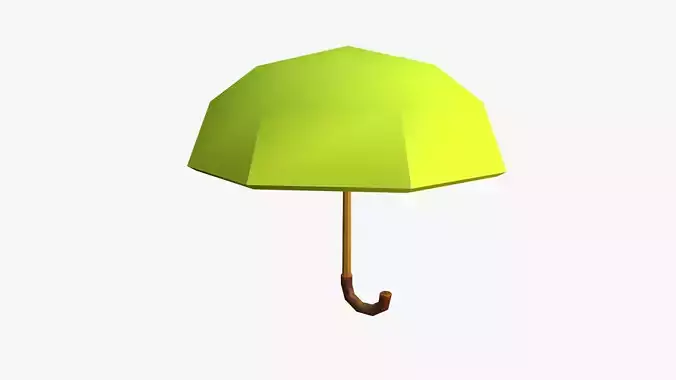 Cartoon Umbrella Low-poly 3D model