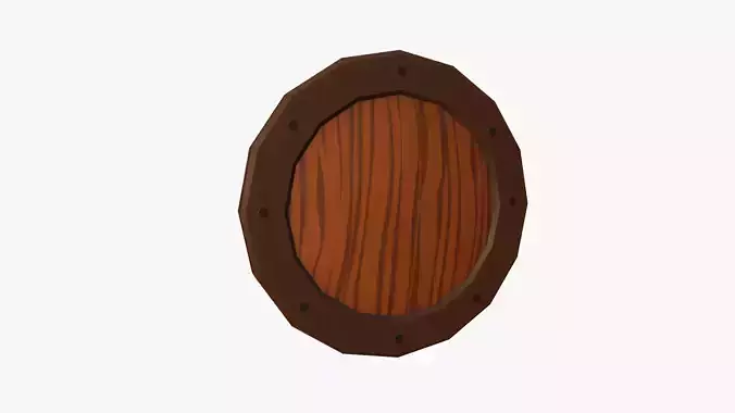 Cartoon Wooden Shield