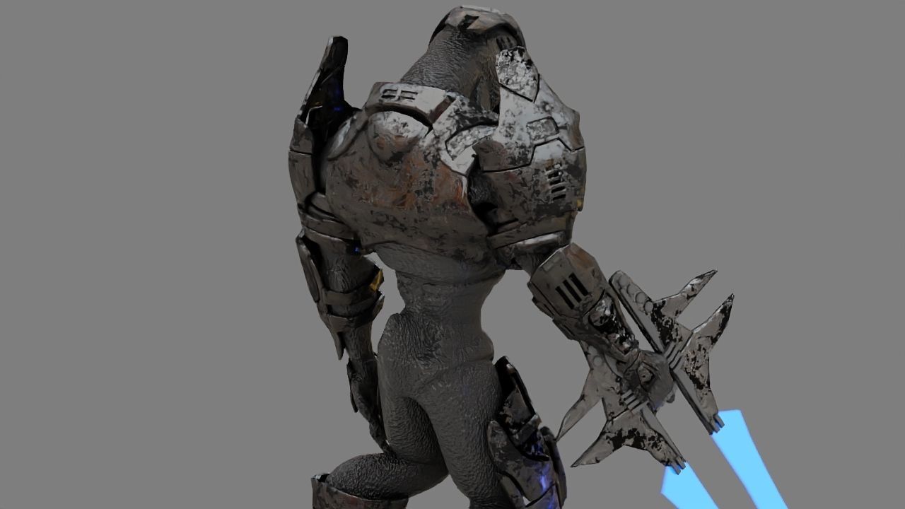 Alien Chief  rigged - animated character 3D model_18