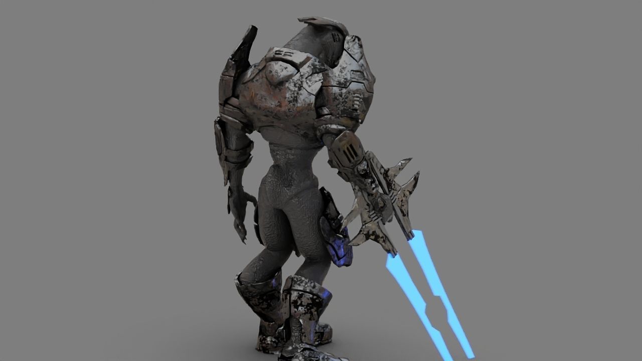 Alien Chief  rigged - animated character 3D model_7