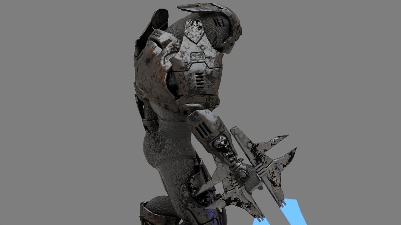 Alien Chief  rigged - animated character 3D model_17