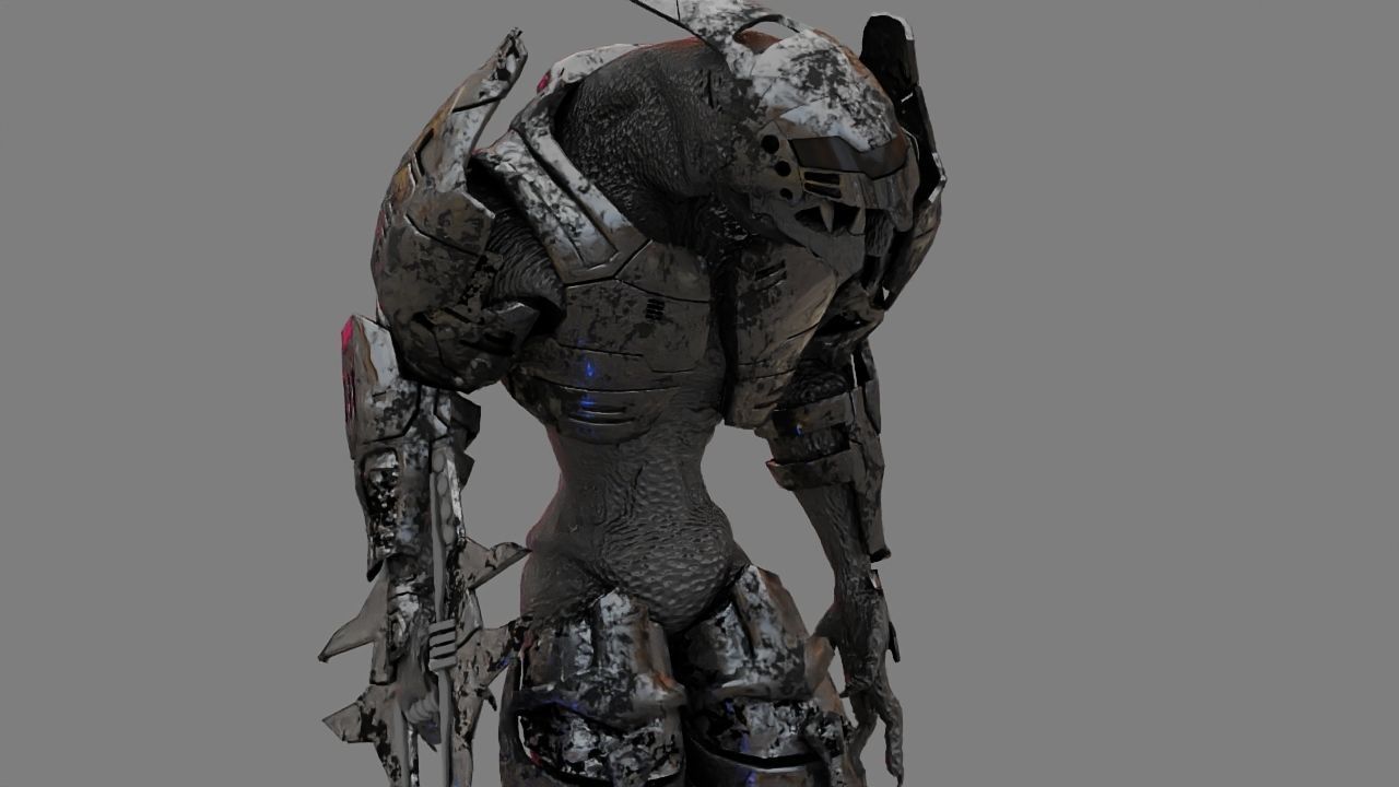 Alien Chief  rigged - animated character 3D model_13
