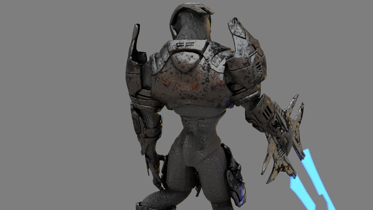 Alien Chief  rigged - animated character 3D model_19