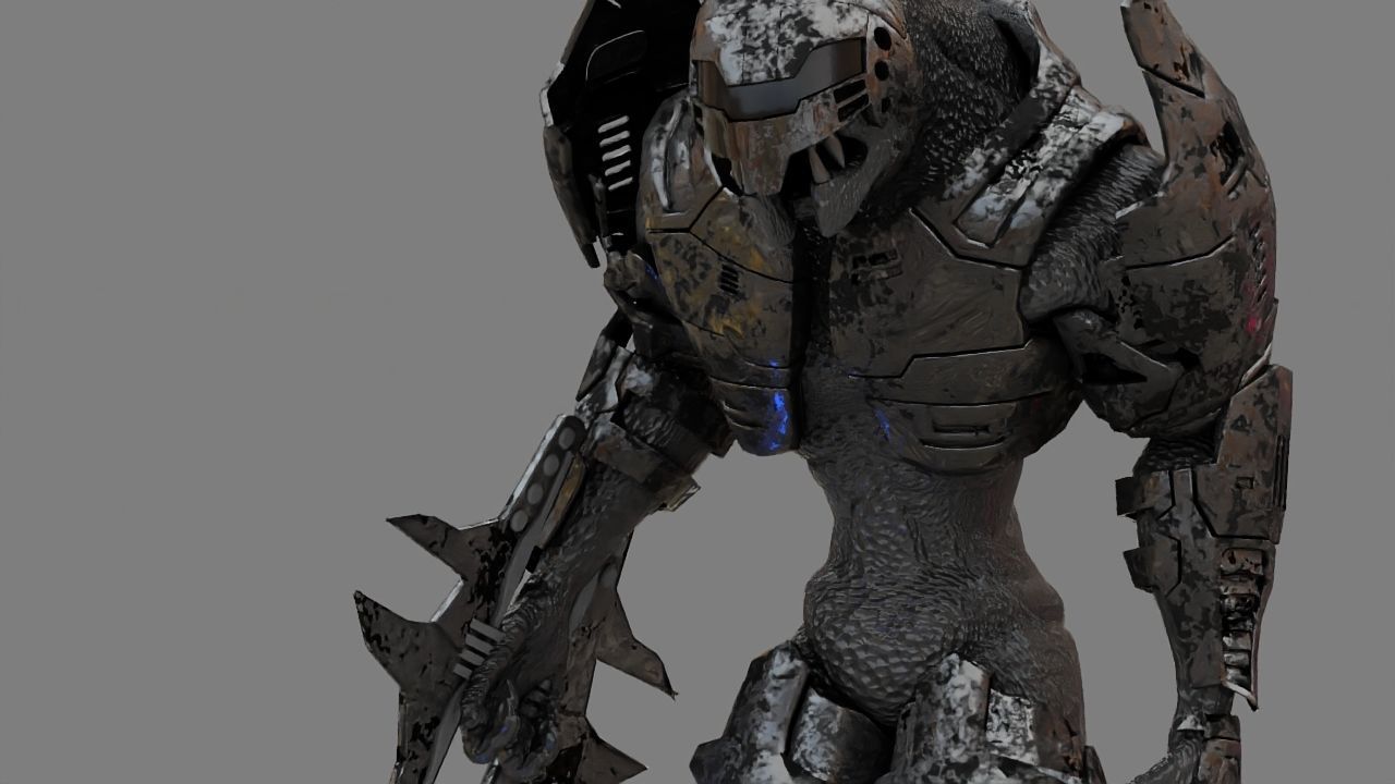 Alien Chief  rigged - animated character 3D model_21