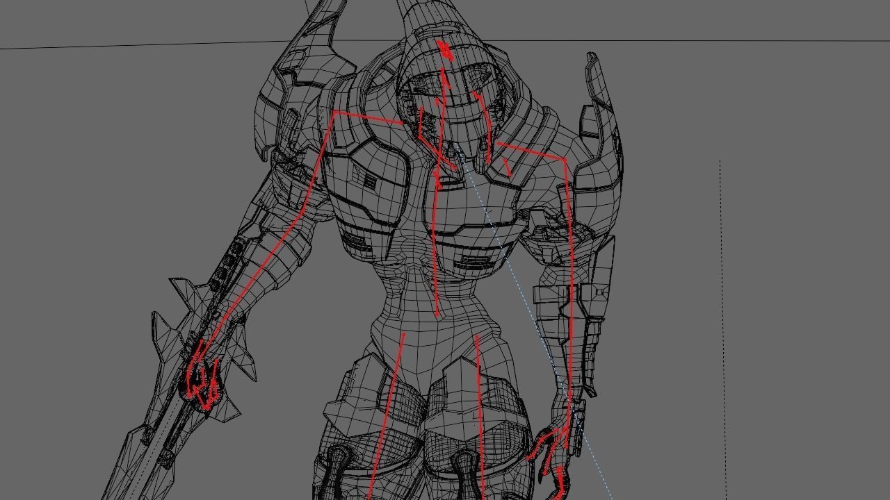 Alien Chief  rigged - animated character 3D model_37