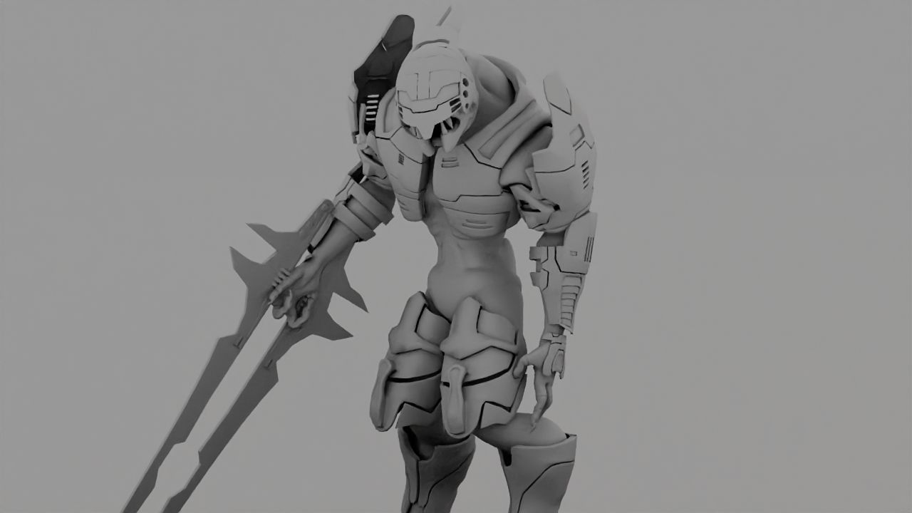 Alien Chief  rigged - animated character 3D model_26