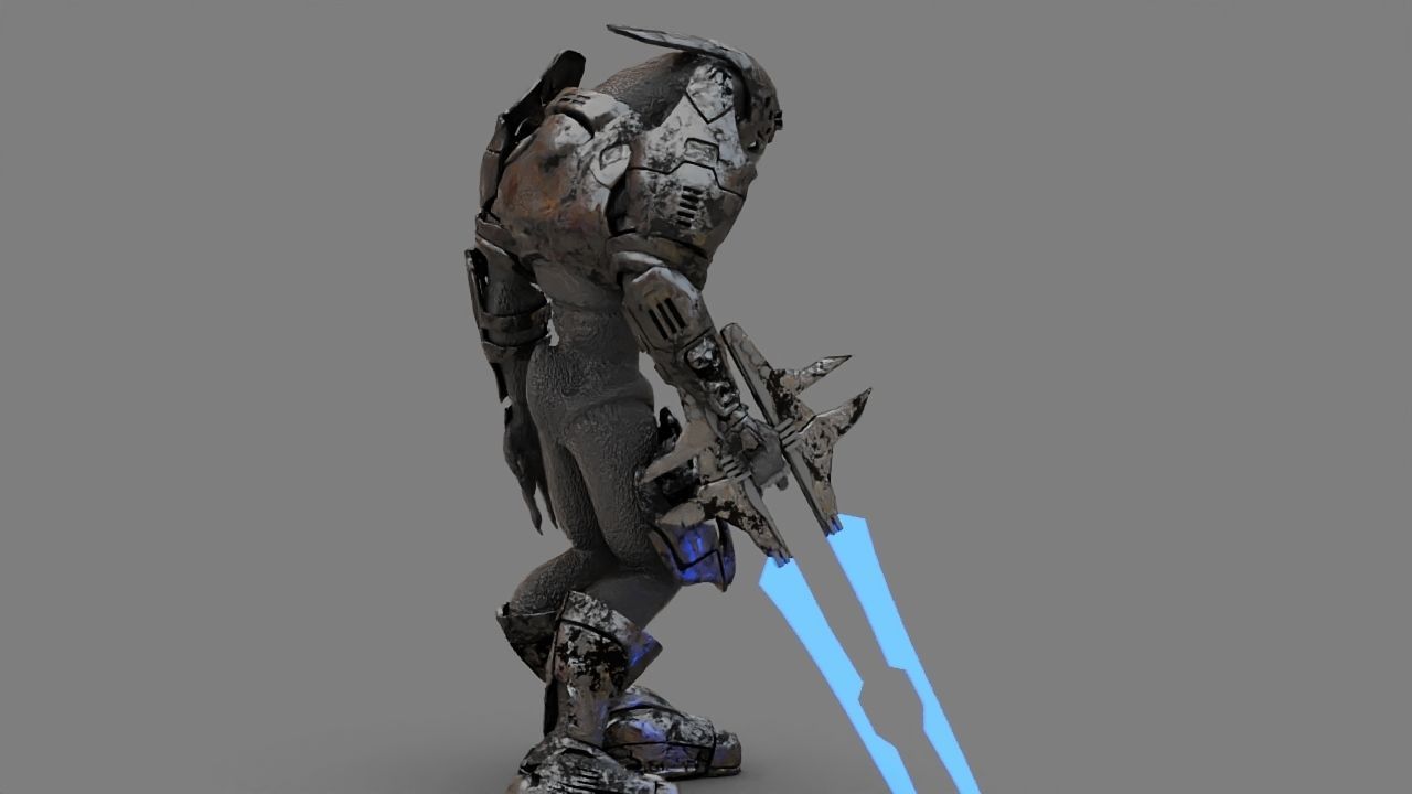 Alien Chief  rigged - animated character 3D model_6