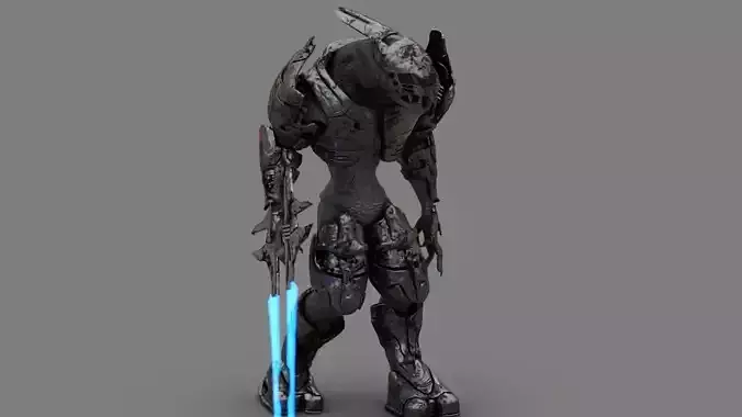 Alien Chief  rigged - animated character 3D model