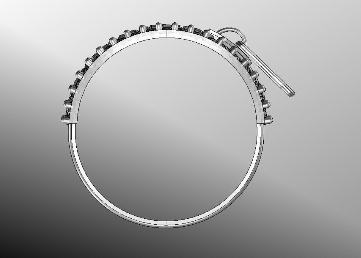 Zip Type Ring 3D print model_3