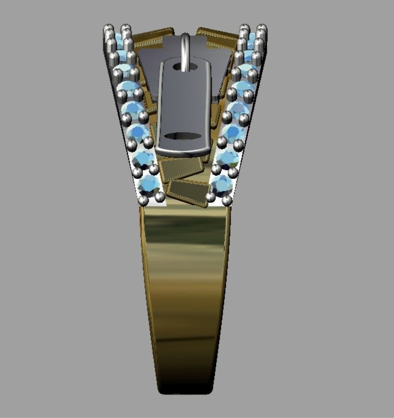 Zip Type Ring 3D print model_8