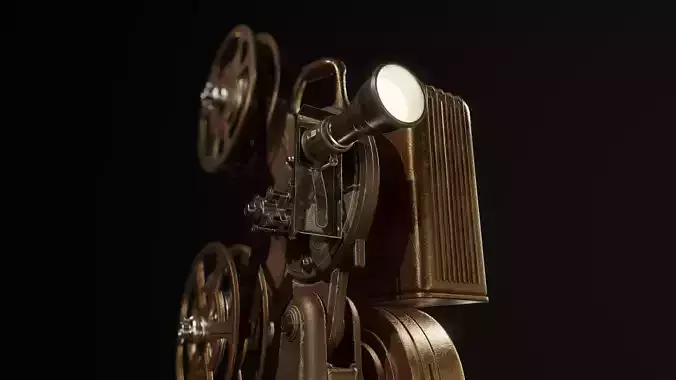 Vintage Projector Low-poly 3D model