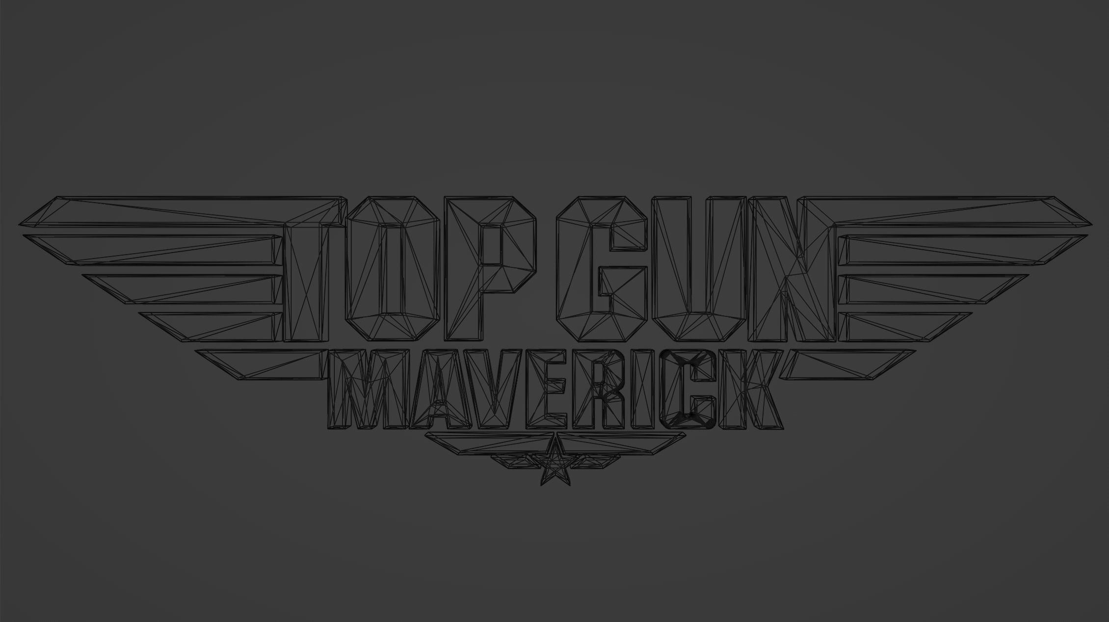 Top Gun Maverick Logo for 3D Printing Free 3D print model_3