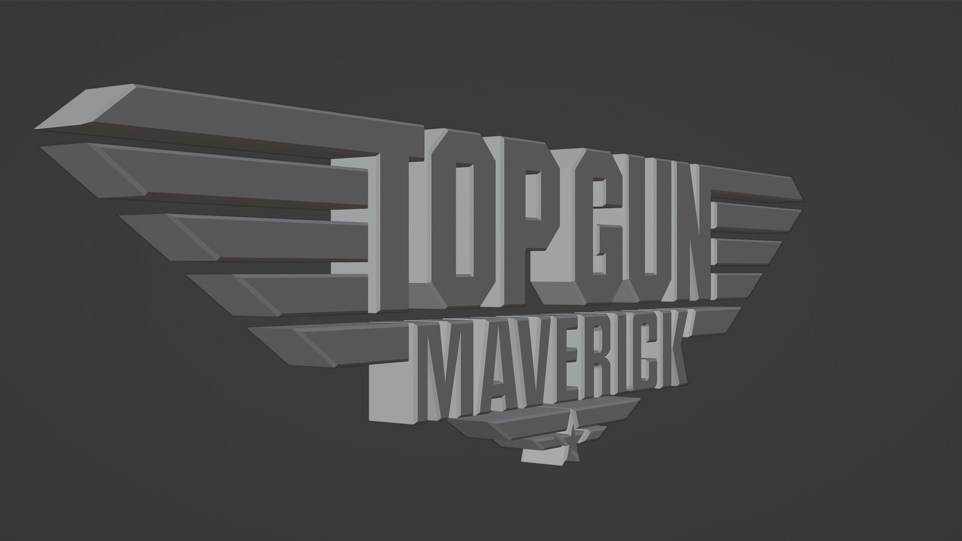 Top Gun Maverick Logo for 3D Printing Free 3D print model_4