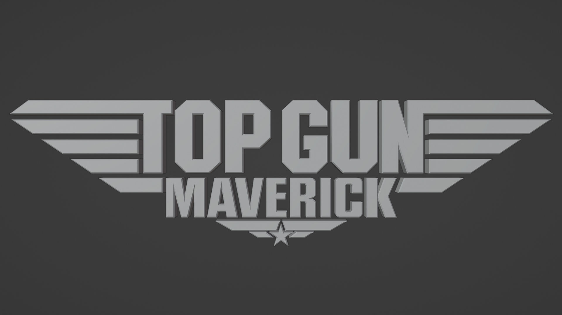 Top Gun Maverick Logo for 3D Printing Free 3D print model_2