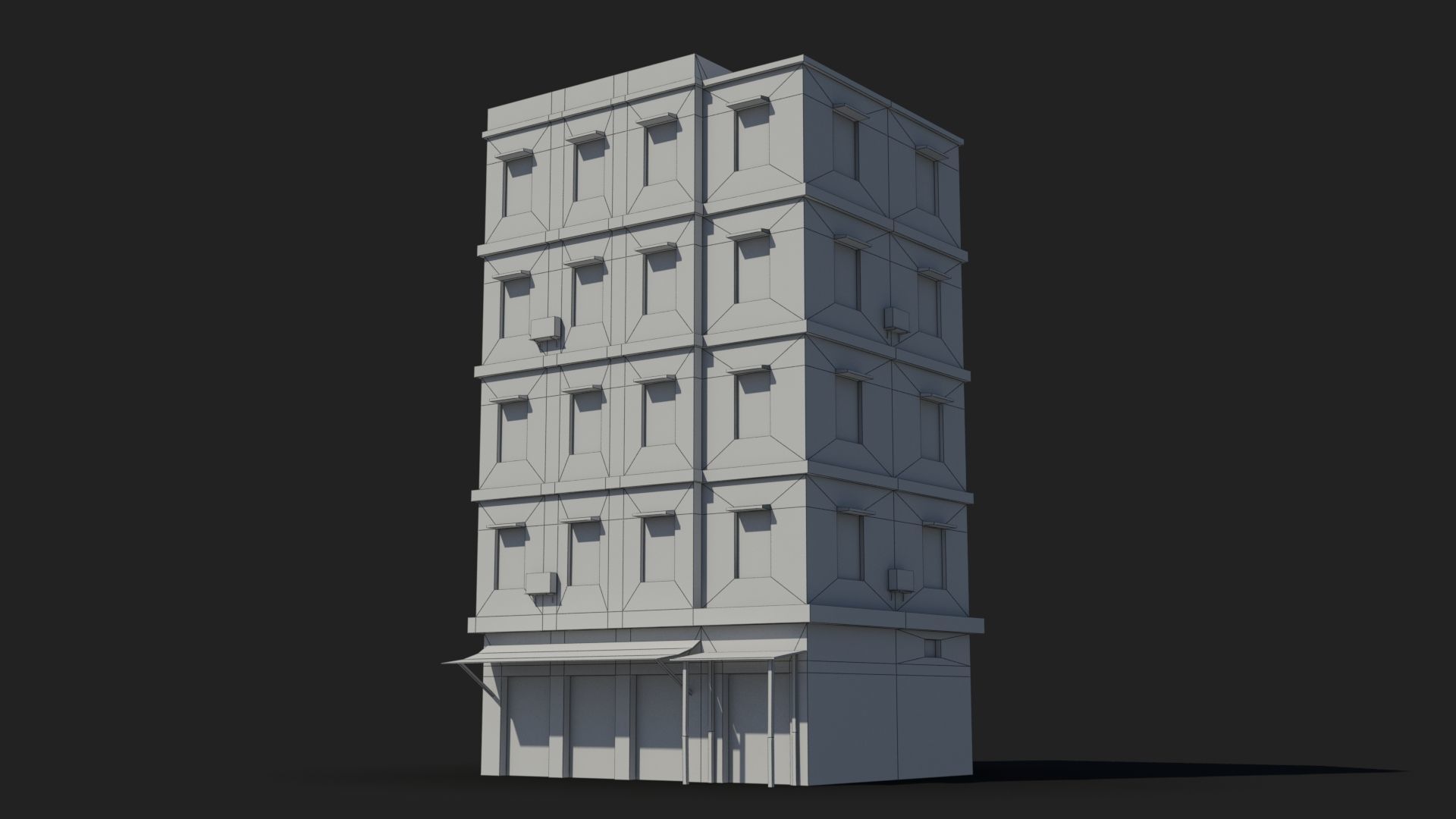 Arab Middle East Building x18 Low-poly 3D model_6